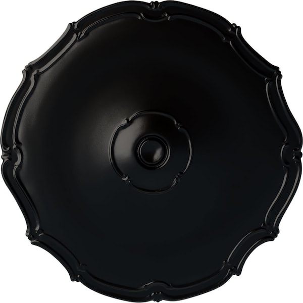Ekena Millwork Pompeii Ceiling Medallion (Fits Canopies up to 2"), Hand-Painted Jet Black, 18 7/8"OD x 1 1/2"P CM18POBLF - main